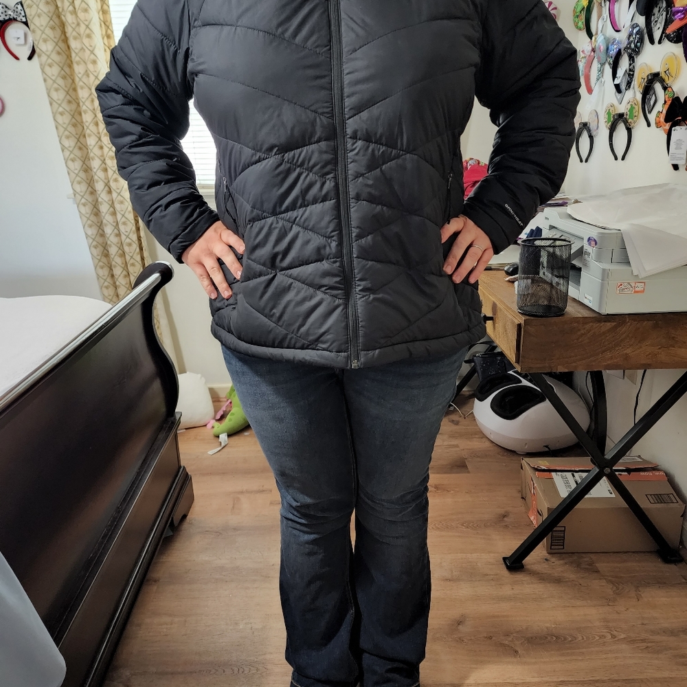 Columbia Womens Coat Black With Omniheat linig 2XL